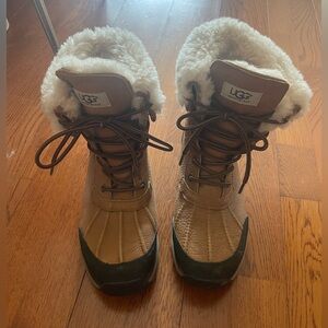 UGG Tan and Black Winter Boots